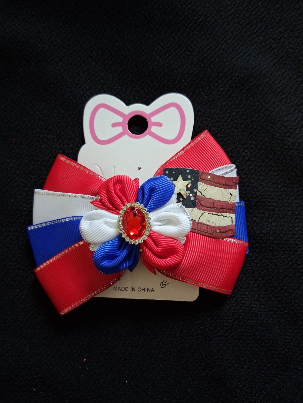 Patriotic Ribbon Hair Bows
